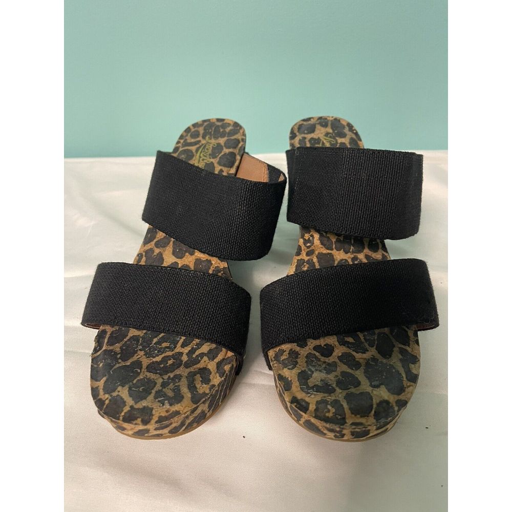 Lucky Brand Womens Black Chetta Platform Wedge Sandal 95m S279